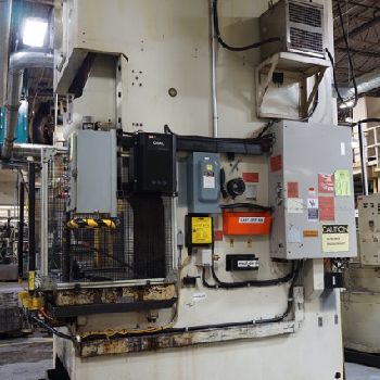 220 Ton,Aida#NC1-200(2), single point gap press,9.8" stroke,A/C &amp; brake,1984,#10401
