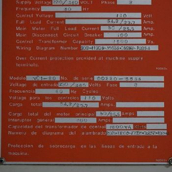 220 Ton,Aida#NC1-200(2), single point gap press,9.8" stroke,A/C &amp; brake,1984,#10401