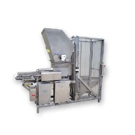 3.5" diameter x 2.6’ long, SEM, Stainless Steel twin screw belt feeder with cart dump, #15901