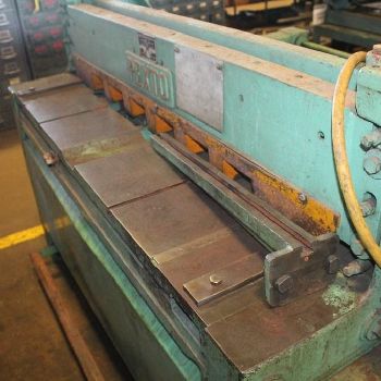 12 ga. x 4’Pexto#12-U4-F, mechanical power squaring shear,18" ROBG,3 HP,#11056