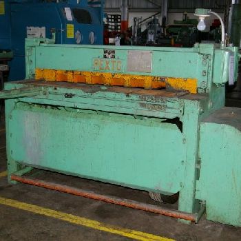12 ga. x 4’Pexto#12-U4-F, mechanical power squaring shear,18" ROBG,3 HP,#11056
