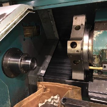 NakamuraTome #SLANT-JRL, 15.75" sw,6 chuck,3-jaw, Fanuc 0T, collet chuck, 10 station, 2.17 hole, tailstock, ’88,#158089