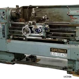 16 "x 43 Supermax # LG-1643, motor de torno, 2 agujeros, 35-1800 RPM, 3 & amp; 4 mordazas 10 mandril, # 016394
