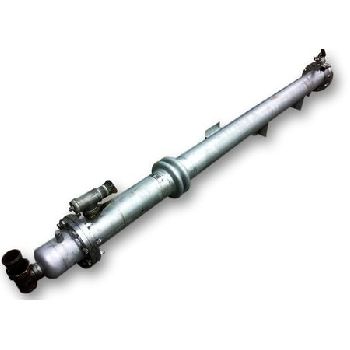 93 sq.ft., 150 psi,Allegheny Bradfordsanitary heat exchanger, straight thru desing with shell expansion joint, used, #14541