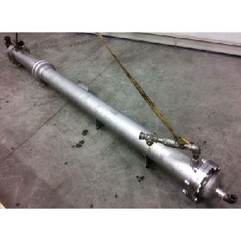 93 sq.ft., 150 psi,Allegheny Bradfordsanitary heat exchanger, straight thru desing with shell expansion joint, used, #14541