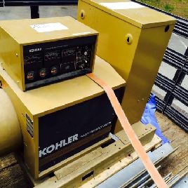 57 KWKohler#60RZ2-GTT2, genset, 86 amps, 277/480 V., 1800 RPM, approx. 400 hours, serial #191054, #49611