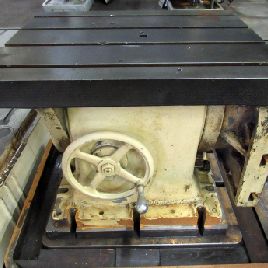 Carlton tilting T-slotting top/side box table for radial arm drill, 24" x 30, 3-T-slots, #18590