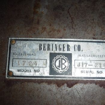 Beringerburn out oven, #30966