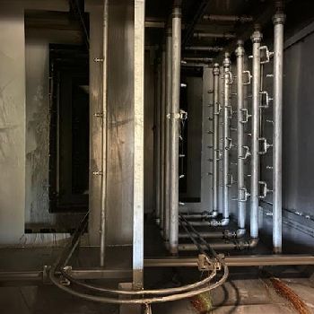 Ransohoff4 stage Stainless Steel monorail wash system, 18.25" x 65 part envelope, Allen Bradley Panelview 600 PLC, S40194