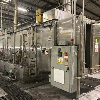 Ransohoff4 stage Stainless Steel monorail wash system, 18.25" x 65 part envelope, Allen Bradley Panelview 600 PLC, S40194