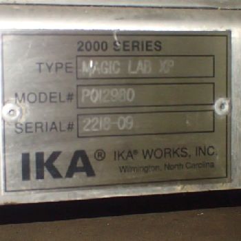 Lab Mixer,IKA#MAGICLAB-XP, Stainless Steel, DR mixing/milling head,4.8 kw,230 volt motor,mech seal w/seal pot, #3157-22