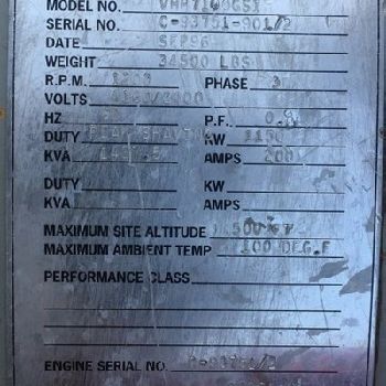 1400 HP @ 1200 RPM,Waukesha#L5794LT, gas engine, 1996