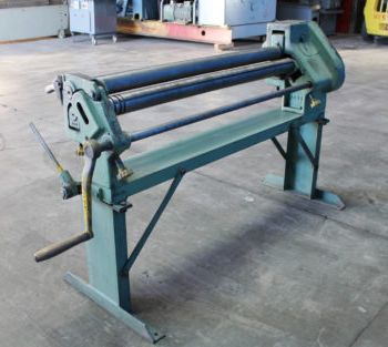 4’ x 16 ga.Pexto#418E, hand slip roll, 3" roll diameter, with stand, #5783