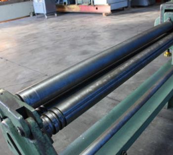 4’ x 16 ga.Pexto#418E, hand slip roll, 3" roll diameter, with stand, #5783