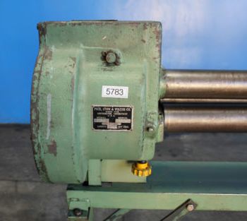 4’ x 16 ga.Pexto#418E, hand slip roll, 3" roll diameter, with stand, #5783