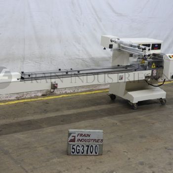 Ilapak#LYNX, automatic, 1-up, horizontal flow wrapper, 40-100 ppm, 96" L lugged infeed conveyor w/84 load area