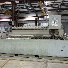 Flow#IFB6012, waterjet,6’ x 12’,50 HP,60000 PSI,Dyanmic cutting,600 lb. hopper,2008