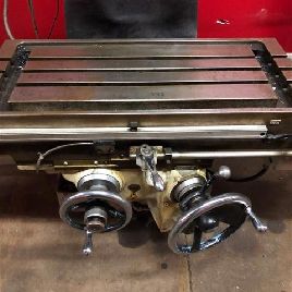 Kearney &amp; Trecker#D, rotary head mill, thread nose adapter, power knee, DRO, 440 V., #6865