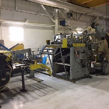 12000 lb.Rowe#12040DSL/C3-4, 40" W,feedline,0.156 @ 24 wide,coil reel,coil car