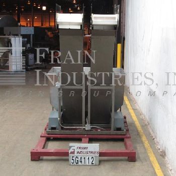 17-1/4" wide x 5.5’ long,Omega Design, dual lane, inclined cleated belt feeder, (2) belt, 97 discharge height, #5G4112