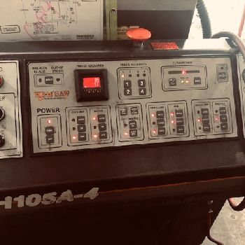 16"HEM#H-105A-4, auto horizontal bandsaw,14 round,16 rect,5HP,excellent,2008