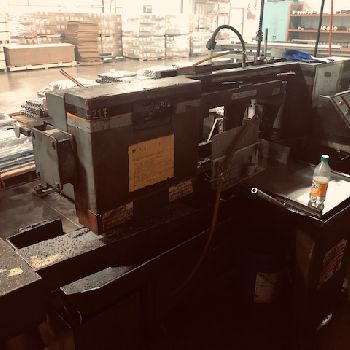 16"HEM#H-105A-4, auto horizontal bandsaw,14 round,16 rect,5HP,excellent,2008