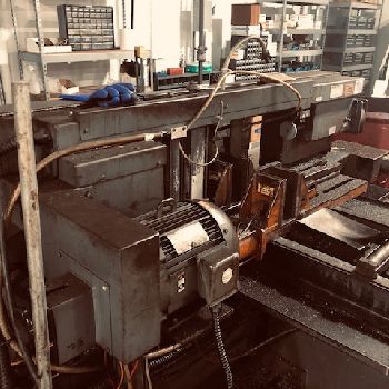 16"HEM#H-105A-4, auto horizontal bandsaw,14 round,16 rect,5HP,excellent,2008