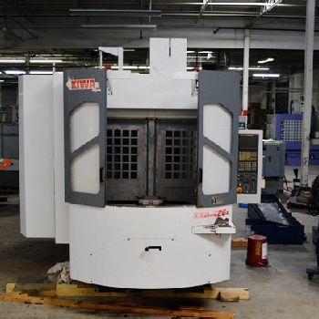 Kiwa#KNH-426X, HMC,Fanuc 18iMB,23.6" X,24 Y,26 Z,64 ATC,(2) pallet,12000 RPM