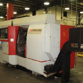 EmcoMaier # 465MC, 6 tengelyes, ikerorsó, 14,5 hüvelykes lengő, 7 tokmány, R4B-A03-M1003, Seimens 840D 6-X vezérlés, # 24620 (2 elérhető)