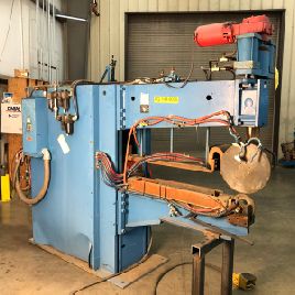 300 KVASciaky#MP3-30-300, longitudinal seam welder,48" throat,standard dual acting,foot switch,440/460/480 V.,1 ph,#6647