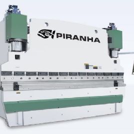 350 Ton, Piraña, prensa plegadora hidráulica, 10 'OA, 104.3 "BH, control gráfico Delem DA-58T CNC, nuevo