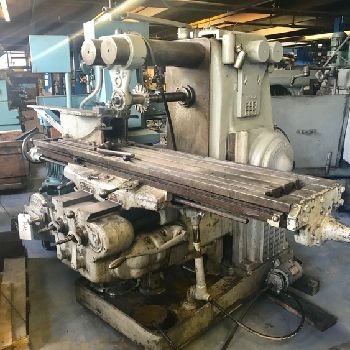 Kearney &amp; Trecker#4H, plain horizontal mill,15" x 74 T-slotted table,20-1000 RPM,10 HP