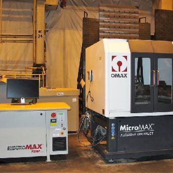 Omax#MICROMAXabrasive waterjet, 25" x 25,60k psi,repeatability +/- 2.5 Microns,â€™15,#30183