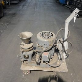 Premier#KSIF, type 4UB7, colloid mill, 4" diameter rotor, rated up to 50 GPH w/feed hopper, on base w/7.5 HP, #24471