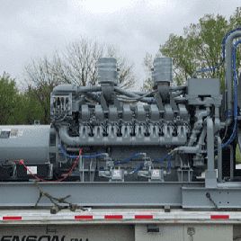 2250 KWMTU#2250RXC6DT2, diesel genset, 277/480 V., 3352 HP, 130 hrs, EPA Tier 2, open power unit, 2008, $299500