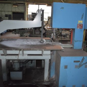 20" x 13DoAll#2013-V5, vertical band saw, Metlsaw circle cutting attachment, tilting table, 6.5 HP, #28732