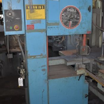 20" x 13DoAll#2013-V5, vertical band saw, Metlsaw circle cutting attachment, tilting table, 6.5 HP, #28732