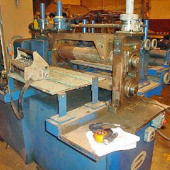 24" x 4.5RueschStanat slitting line, 10000 lb.,uncoiler,slitter hd,recoiler,L ro R