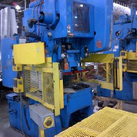 60 тонн, Bliss # C-60, пресс OBI, 3 "ход, 32 x 21 кровать, 5 л.с., элементы управления Metal Tech Jobber Plus, подержанные, 1972