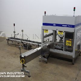 Doboy#PRESTO, right angle infeed, parallel collation, single robotic arm, top load, pick and place system