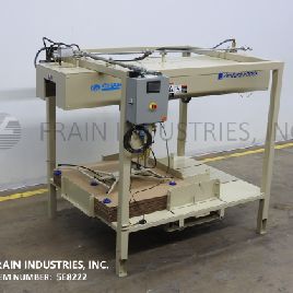 Chantland#SLIPSHEET, slip sheet feeder off Chantland palletizer with rotating pnuematic (4) suction cup pic-n-place