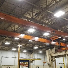 30 Ton,Yale, 77’ Span, class D, 33’ lift, pendant, VFD all, 1995, #1988