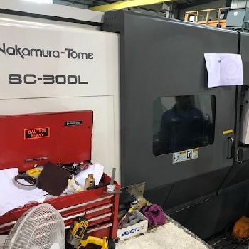 NakamuraTome #SC-300LY, Fanuc 21iTB,20" swing,29.3 centers,12 chuck,2.8 bar,tool eye,’12