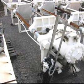 24 "Sperry, squelette de filtre-presse, type 41, vérin hydraulique à double effet avec pompe, 4 yeux, 79 lumière du jour, # 16691