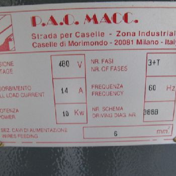 Pao MaccCompo #PC/TR, hot engrave wood or plastic,adj.speed,Siemens 440 PLC,#2653