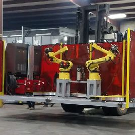 Fanuc, Dual ArcMate 120iBE, weld cell w/dual servo driven trunions,like new,’18,#103833