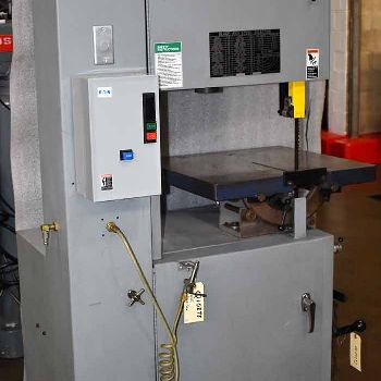 19"DakeParma #TRADEMASTER, vertical band saw,150 x 1 blade,24 x24 2-way tilt table,2013