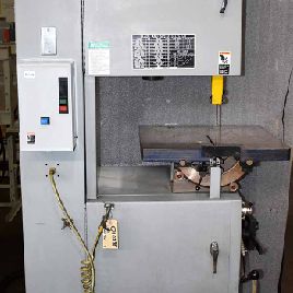 19"DakeParma #TRADEMASTER, vertical band saw,150 x 1 blade,24 x24 2-way tilt table,2013