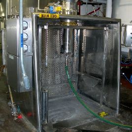 Estación de carga, Cogeim # 3V, Super Sack load sta, acero inoxidable, escala Mettler de 45 "x 43, dig.R / O, recolección de polvo. Con chorro de pulso, .5-bar, 2003, # 27426