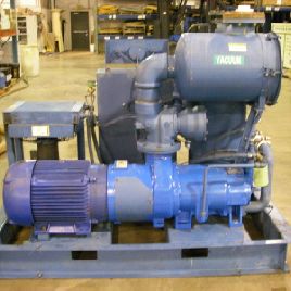 730 cfmQuincy#QSV150ANN3E, vacuum, 50 HP, air cooled, 460 V., (2) #A-2364,A-2365